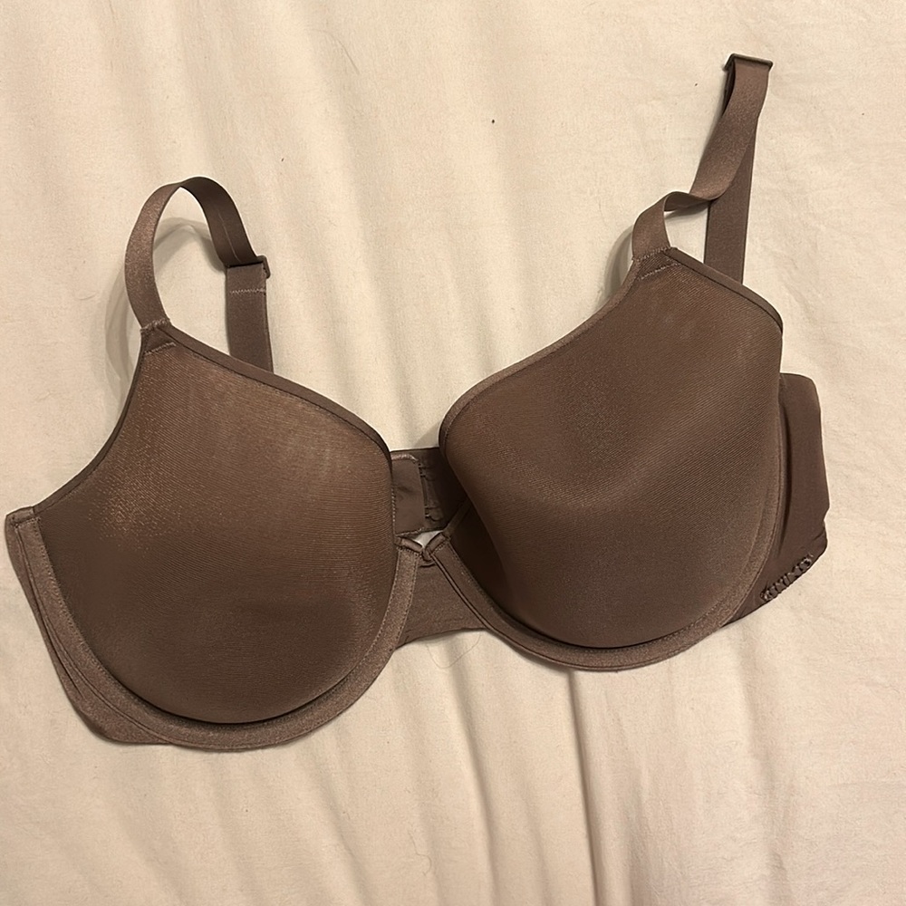 SKIMS 3D Molded Demi Bra 36D Dark Brown